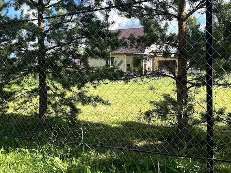 Забор из сетки рабицы фото