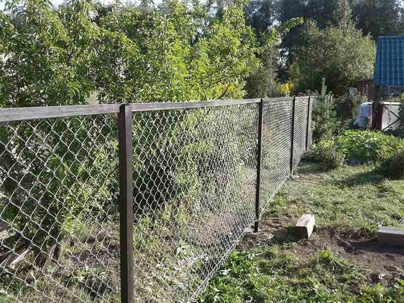 заборы из рабицы примеры под ключ