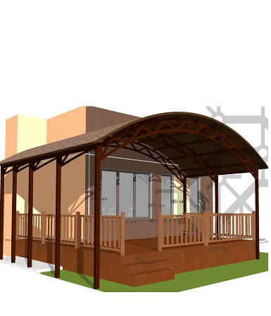 Навес из мягкой кровли Нижневартовск