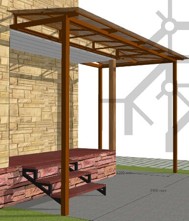 Навес над крыльцом в Нижневартовске