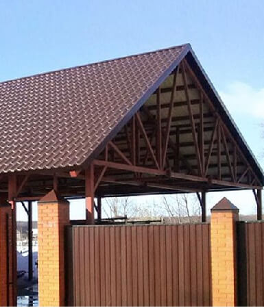 Двускатный навес цена Нижневартовск